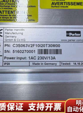 Parker伺服驱动器 C3S063V2F10I20T3.询价