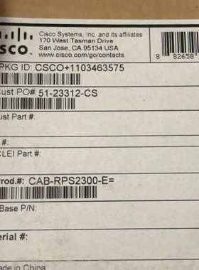 Cisco CAB-RPS2300-E电源线，.询价