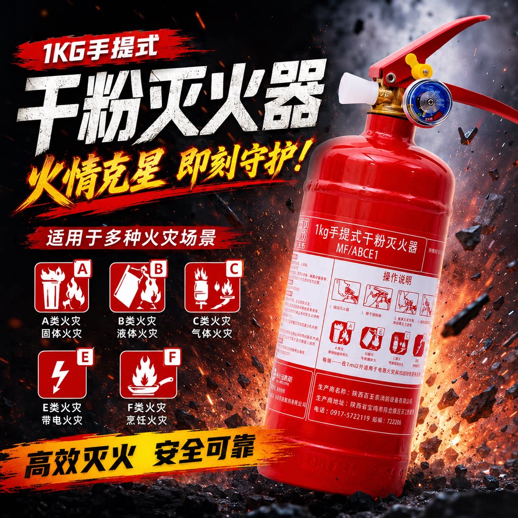 手提干粉灭火器1kg耐高温防爆