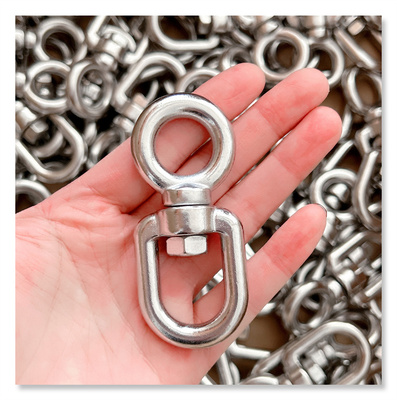 滨州腾达 304不锈钢单头转环M08线径8毫米总长8厘米 承重500斤