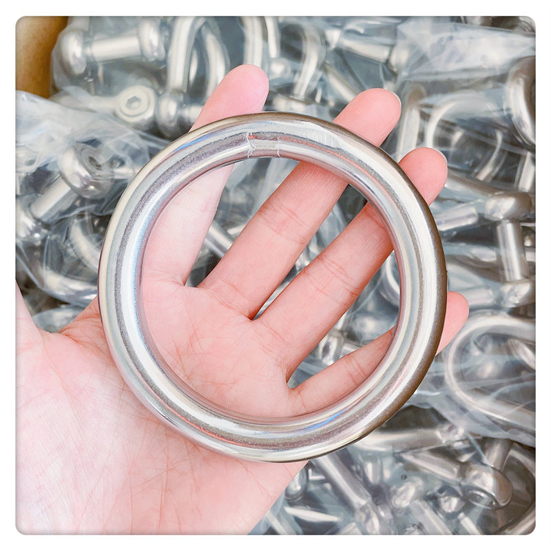 滨州腾达 304不锈钢实心无缝连接圆环m12*70 内径7cm 总长9.4cm