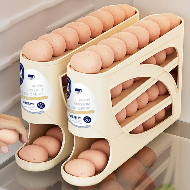 食品级滚动滑梯式保鲜鸡蛋收纳盒