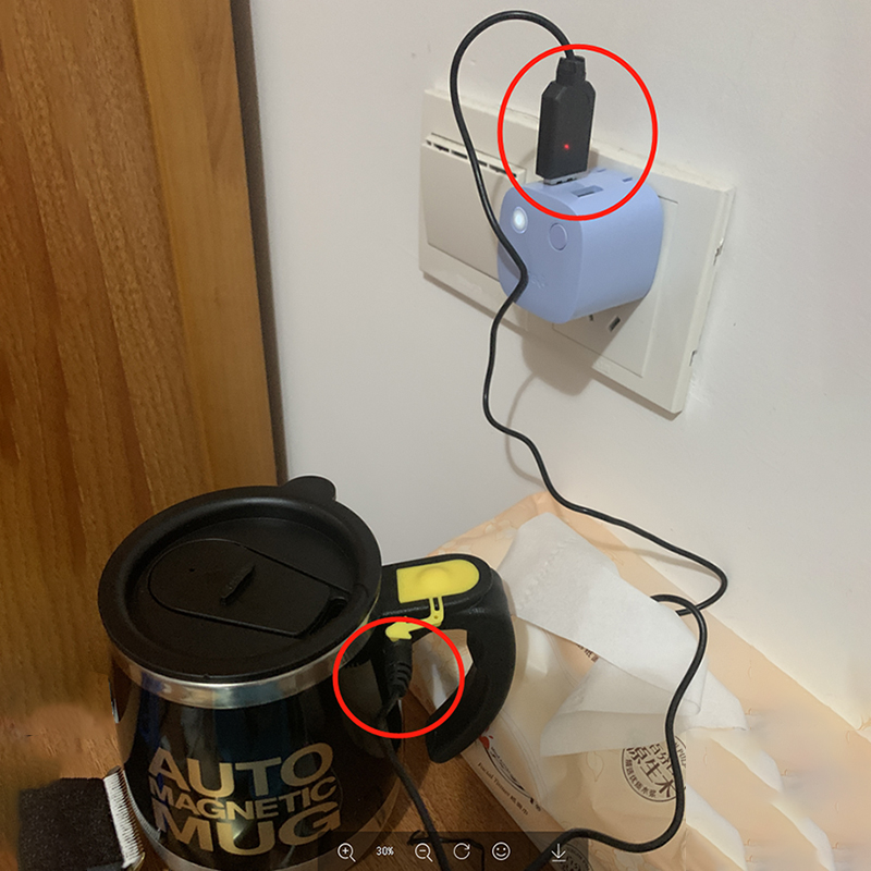 USB充电线搅拌杯充电款专用供电电源线充电器线二芯线