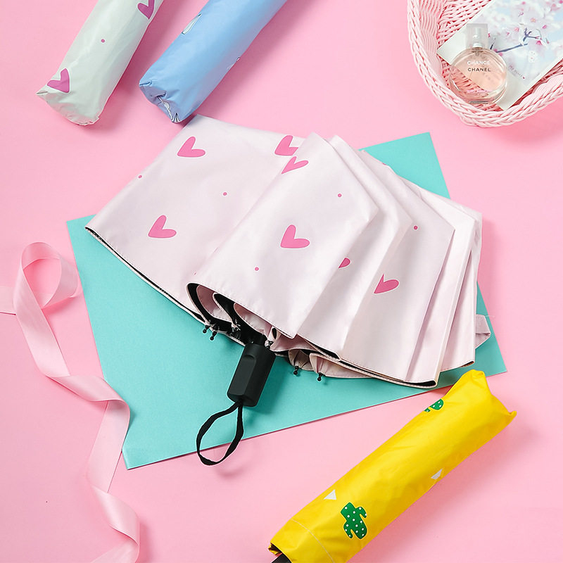 Hearts ins Parasol Umbrella fold fresh Simplicity Sunshade Small Portable rain or shine Dual usein the Home Daily , Umbrella/Rain gear/Rain/Moistureproof , Umbrella  category - from Buy2taobao.com to provide professional Taobao agent buy service