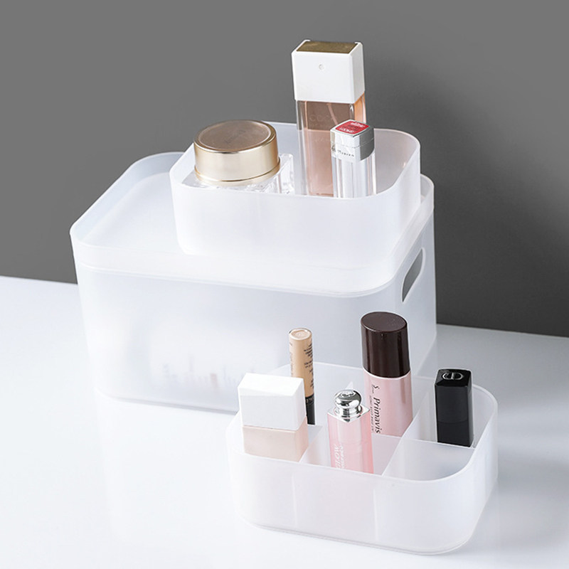 磨砂置物架口红护肤桌面收纳盒