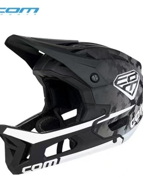 COM头盔M1速降bmx泵道户外丛林一体全盔山地轻蜂越野自行车青少年