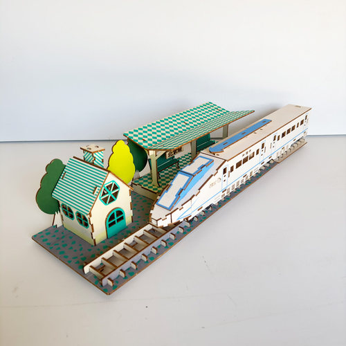 和谐号木制立体拼图益智玩具