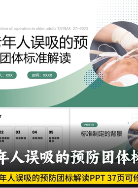 老年人误吸的预防团体标准解读PPT 老年人误吸的预防团标解读ppt