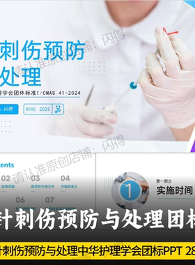 针刺伤预防与处理团标PPT 中华护理学会团体标准T/CNAS 41-2024