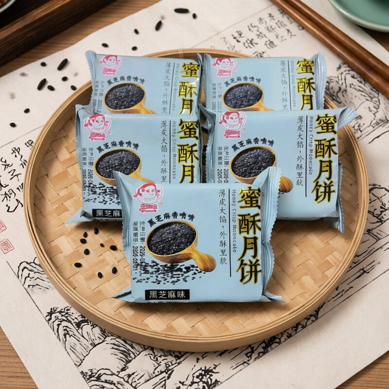范四姑蜜酥黑芝麻味月饼多口味传统中秋月饼糕点经济实惠装
