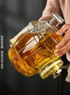 泡酒玻璃瓶家用密封容器人参药酒罐酒缸白酒酒坛子带龙头专用酒瓶