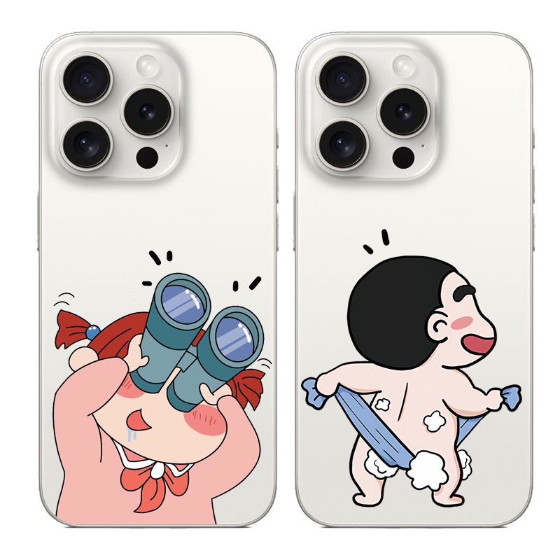 蜡笔小新适用苹果16PROMAX可爱13卡通12动漫硅胶14情侣iphone15ProMax透明手机壳华为荣耀小米vivo三星OPPO