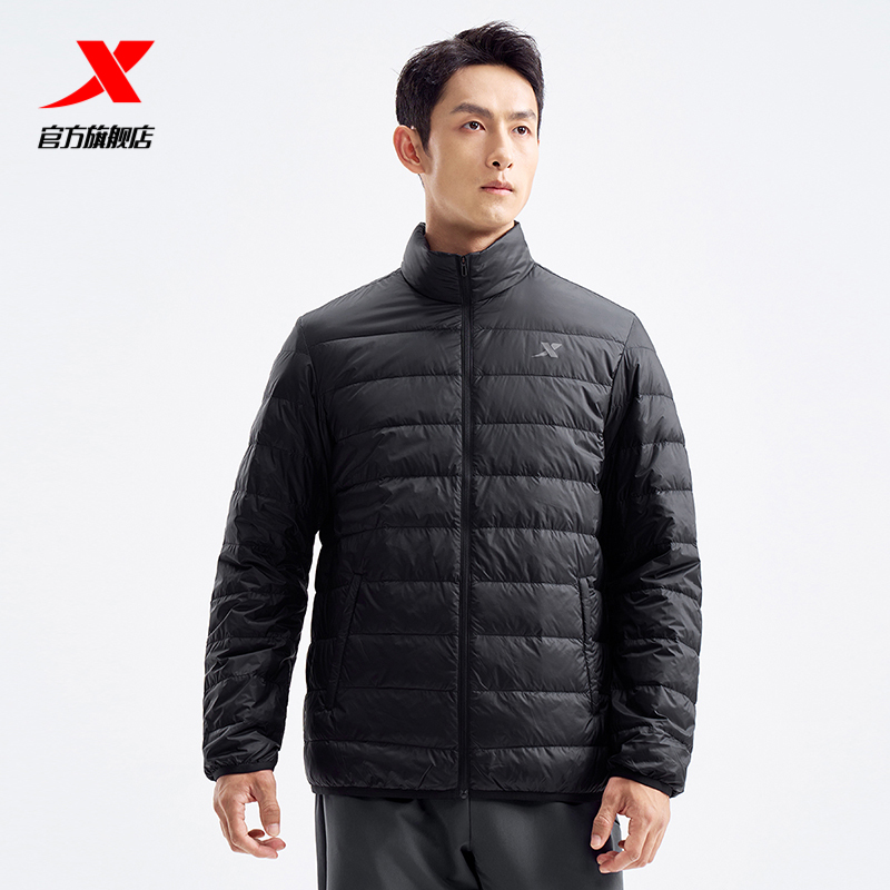 特步寒冬夜行羽绒服男2025年新款冬季男装厚运动外套976429190010