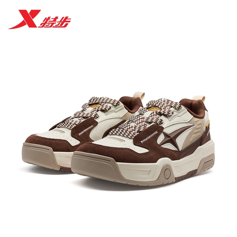 特步面包鞋2025秋冬新款男鞋板鞋皮面保暖增高休闲鞋976419310041,运动鞋new,板鞋,淘宝优惠券,粉丝福利购,淘宝优惠卷