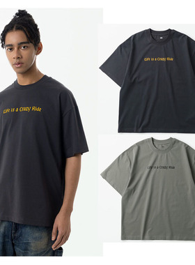 madboys MADNESS LIFE IS CRAZY TEE 字母印花混纺短袖余文乐25SS