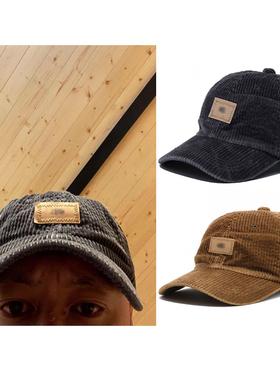 madboys 余文乐mdns灯芯绒棒球帽鸭舌帽遮阳保暖日产水洗拼接男