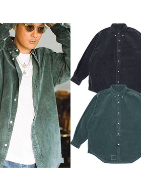 madboys 余文乐联名22AW水洗作旧春季灯芯绒长袖衬衫男日潮