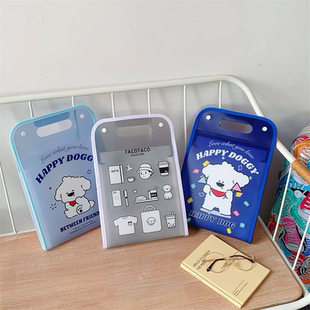 13夹层竖式手提风琴包大容量文件收纳袋试卷夹分类整理神器多功能