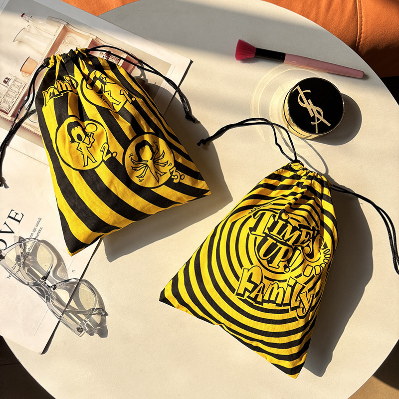 卡通可爱棉布抽绳束口袋大容量出差旅行袜子内衣分类收纳袋整理袋,收纳整理,其他收纳袋,淘宝优惠券,粉丝福利购,淘宝优惠卷