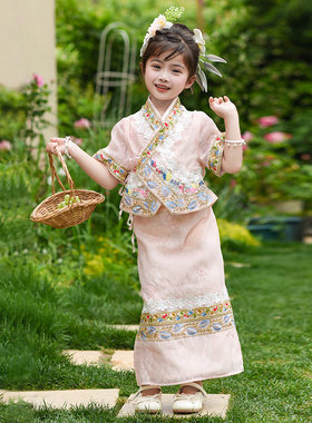 儿童演出服装西双版纳傣族舞蹈服儿少数民族服装异域风泰国服