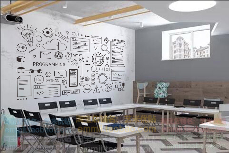 编程语言代码大数据软件科技墙贴