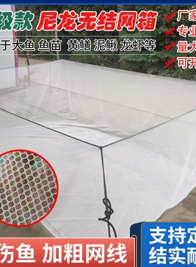 尼龙不伤鱼无结养殖网箱鱼苗育苗泥鳅黄鳝养鱼存鱼网箱柔软耐用
