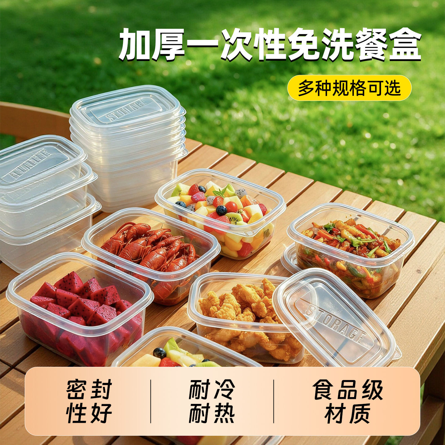 【食品级pp5材质】安全免洗餐盒.