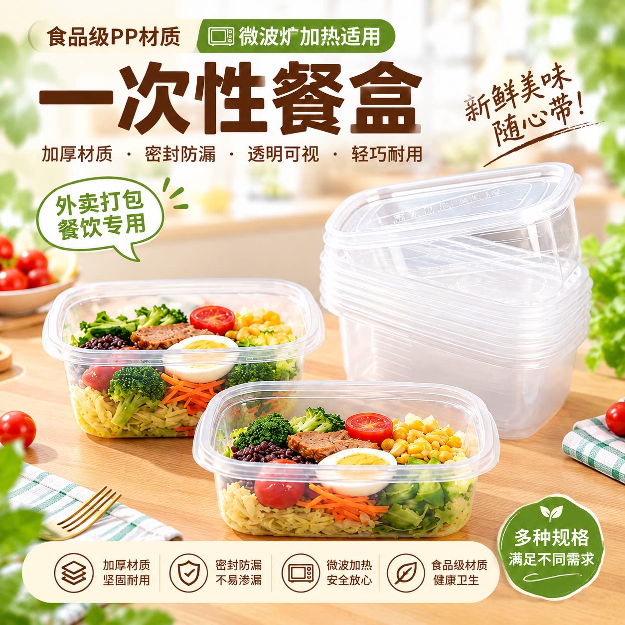 食品级可微波寿司保鲜水果餐盒