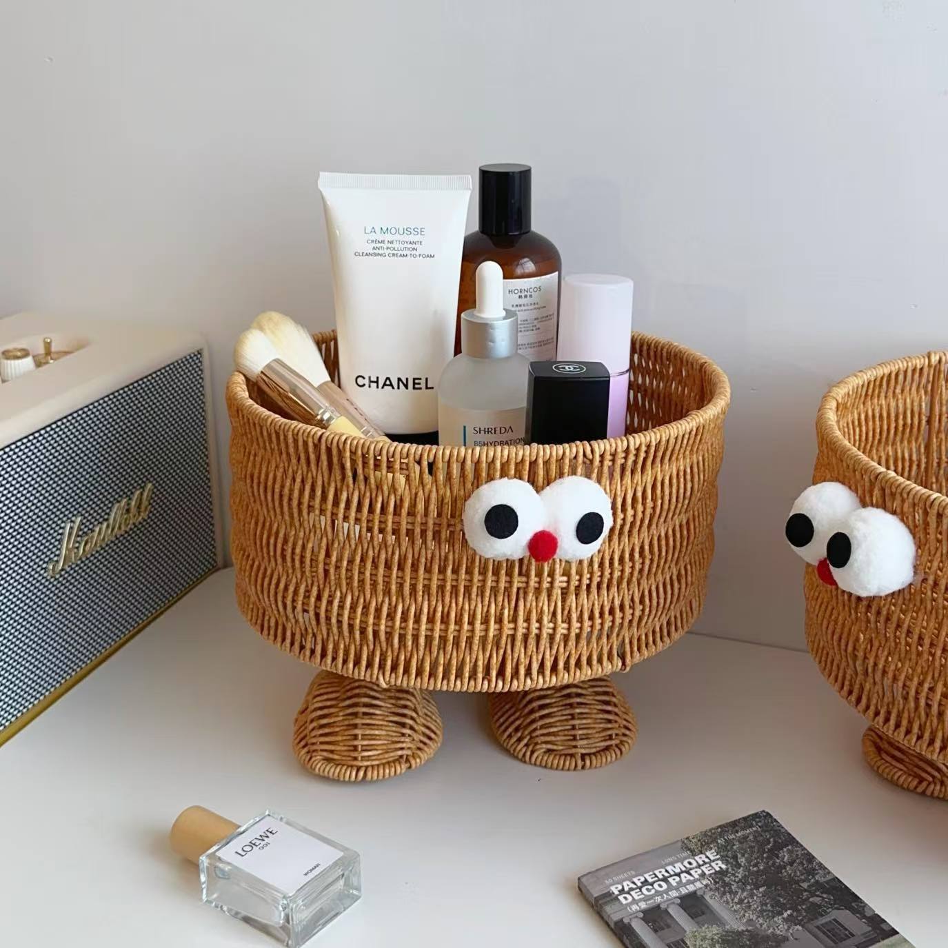 零食收纳盒筐茶几桌台面水果摆放