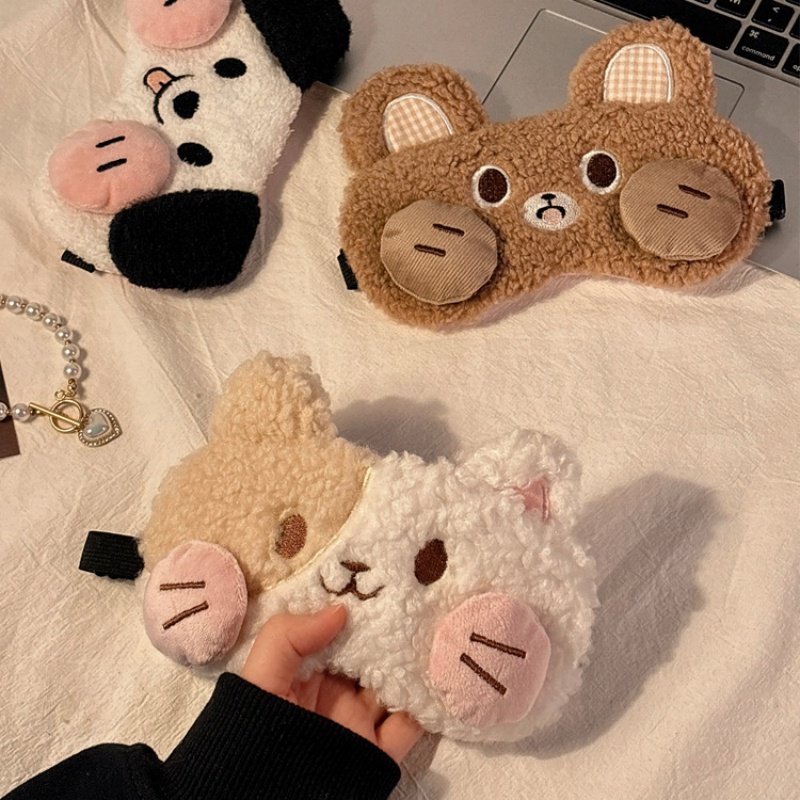 可爱毛绒眼罩女睡眠遮光缓解眼疲劳护眼睡觉睡眠专用学生午休不勒,居家日用,眼罩,淘宝优惠券,粉丝福利购,淘宝优惠卷