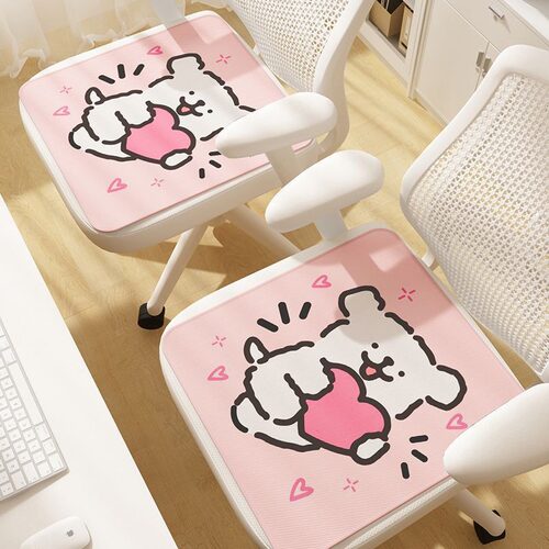 夏季冰丝可爱小狗办公椅垫久坐