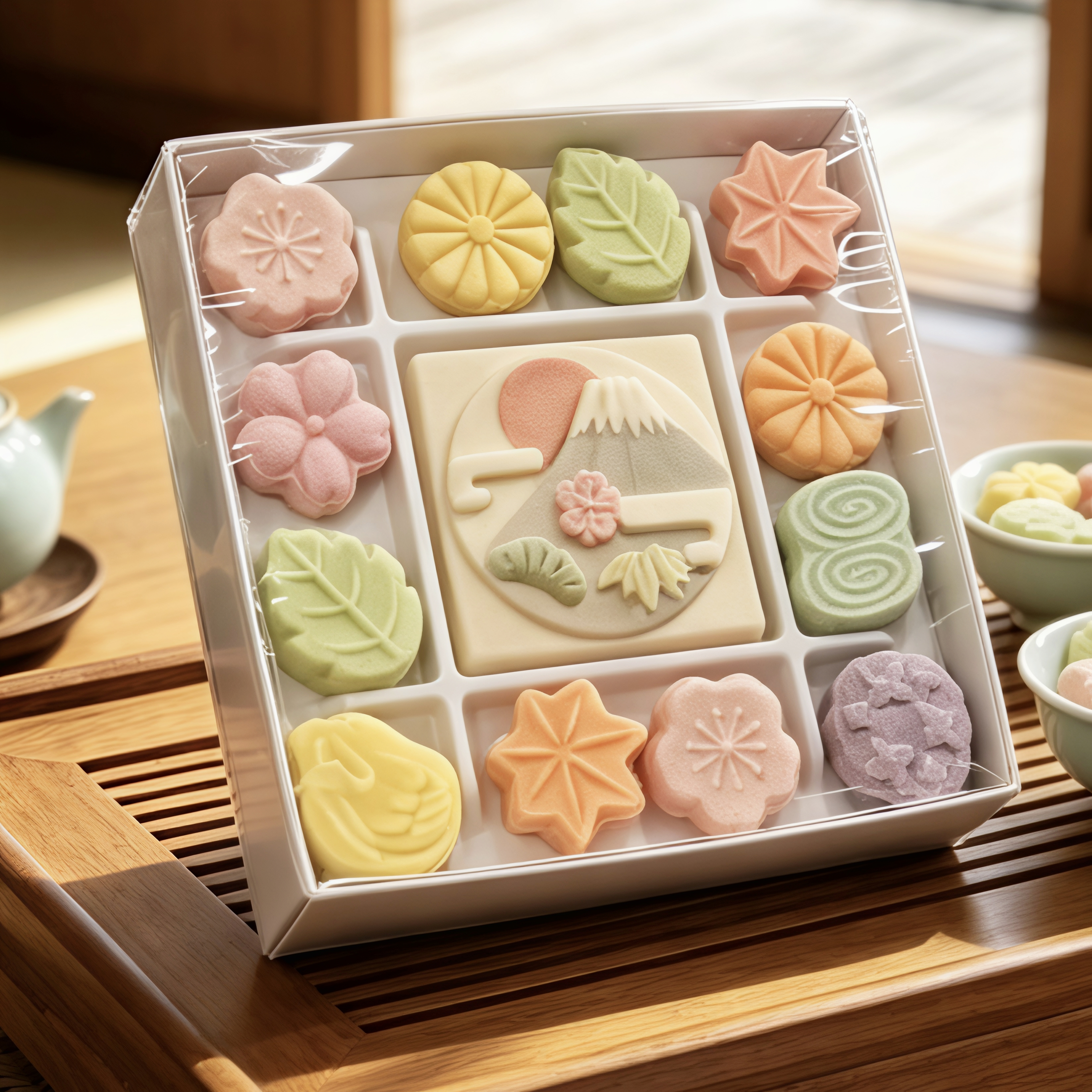 【现货】日本久世福商店赞岐花朵造型和三盆糖干菓子点心伴手礼盒