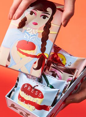 【现货新上市】日本PRESS BUTTER SAND焦糖车厘子开心果奶油饼干