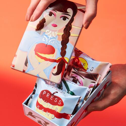 【现货新上市】日本PRESS BUTTER SAND焦糖车厘子开心果奶油饼干