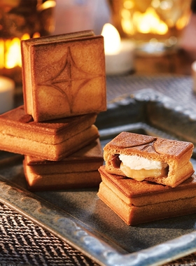 【现货必冲当天发】日本零食PRESS BUTTER SAND焦糖夹心饼干奶油