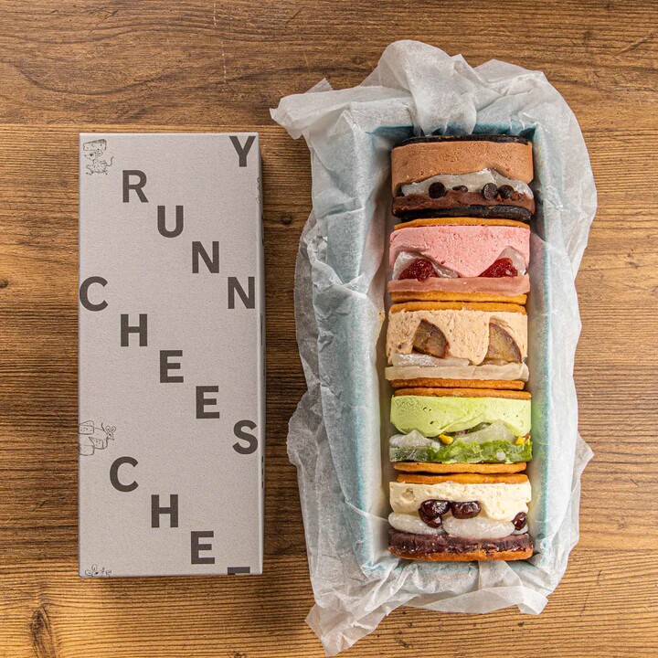 【现货特别】日本RUNNYCHEESE羽二重 奶油夹心年糕巧克力朗姆提子