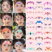 游公园脸贴 脸部彩绘妆公主兔子蝴蝶儿童可爱彩绘额头纹身贴