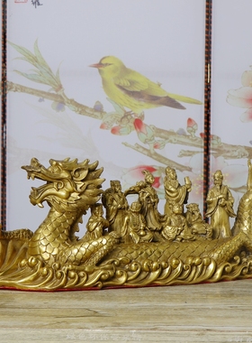 纯铜八仙过海各显神通摆件佛像