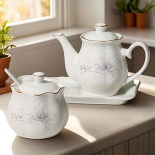 欧式家用调料罐 高颜值调味罐陶瓷醋壶辣椒罐套装 油壶家用不挂油