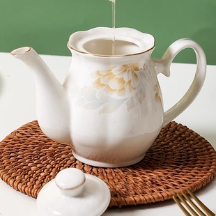 单个陶瓷醋壶耐高温油壶小号茶水壶醋壶商用水壶家用餐厅饭店壶