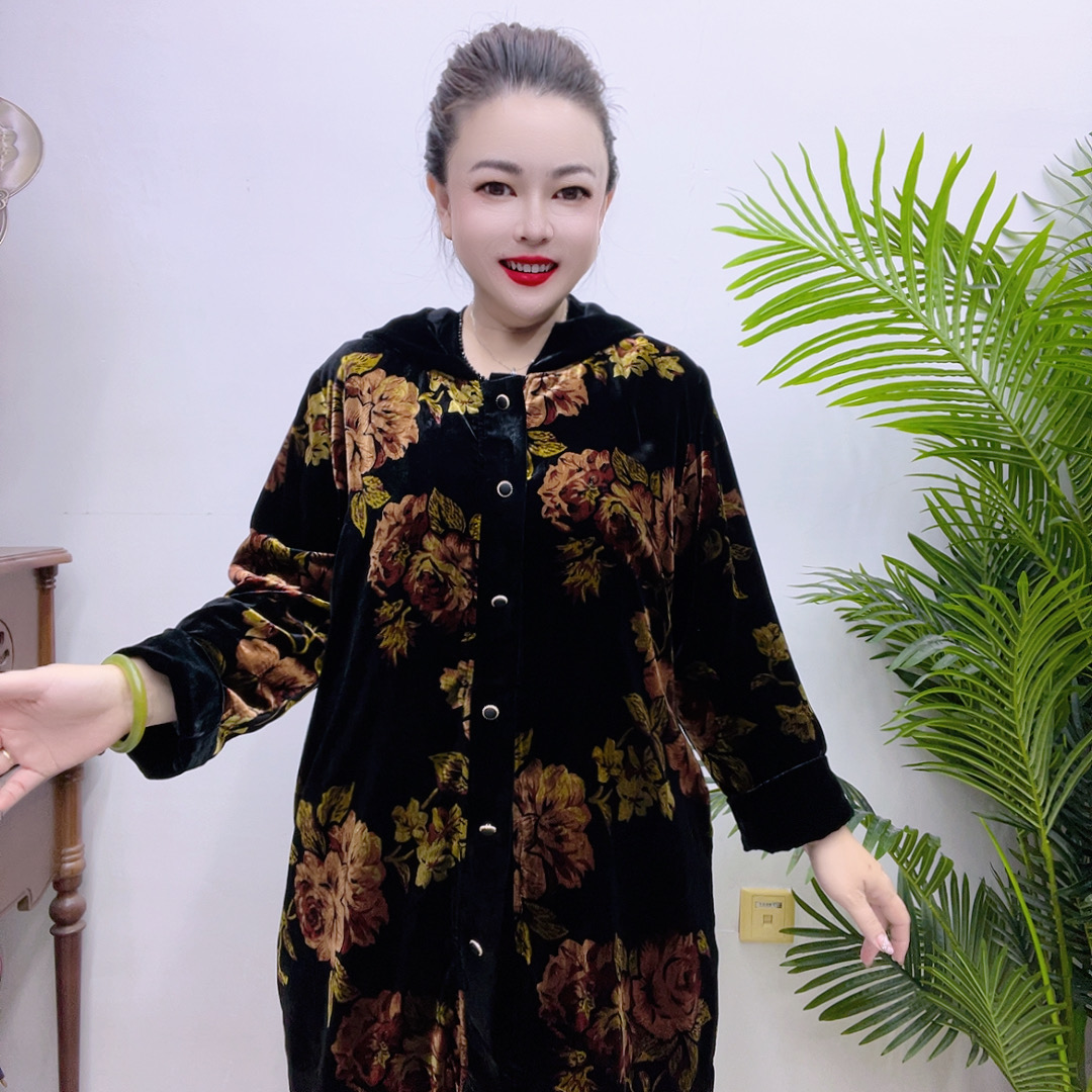 桑蚕丝大码短款风衣88A3118