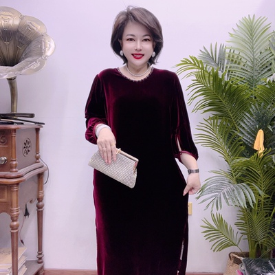 高端桑蚕丝连衣裙43A2228