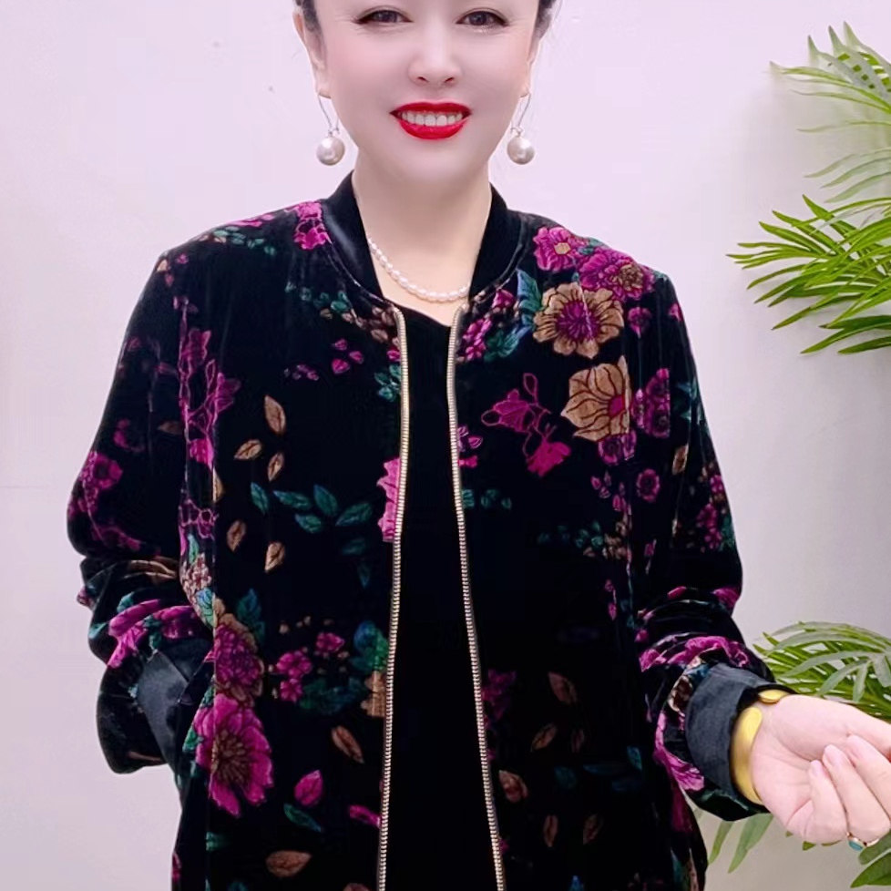 高端桑蚕丝短外套88A6157中老年女装