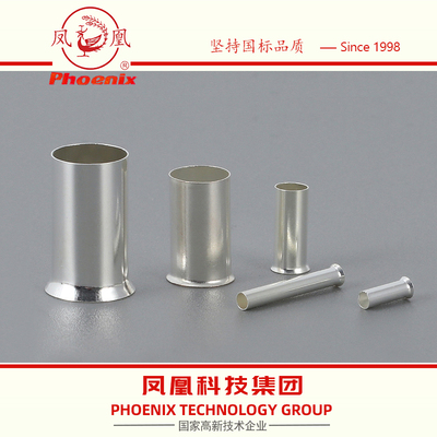 凤凰紫铜镀银国标管形en0508端子