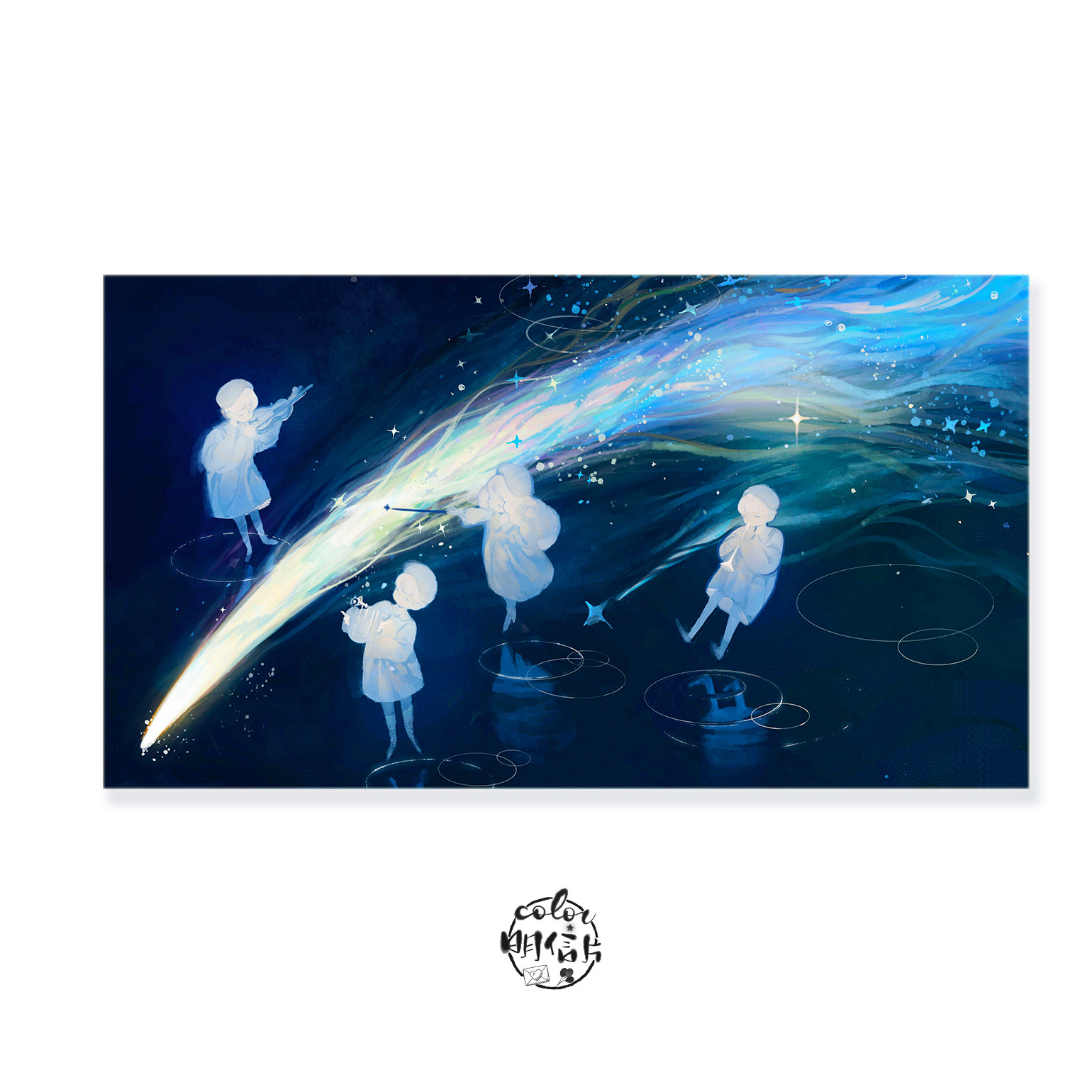 thumbnail for [ColorX Ten Nights O] 500G thickened "Starlight Orchestra" Meteor Let's sing together original postcard