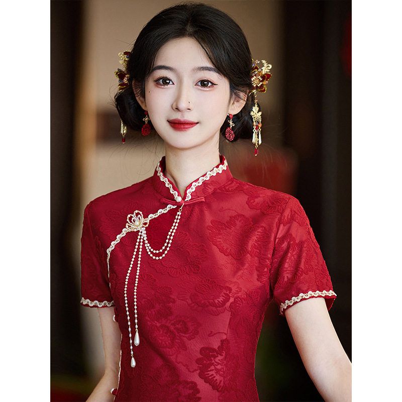 洛士订婚敬酒服旗袍连衣裙2025