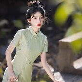 连衣裙改良新款 气质长款 蕾丝绣花少女 2026春夏中短款 名丽文艺夏季