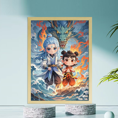 哪吒2魔童闹海木质拼图