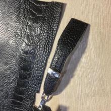 鸵鸟脚皮 订制 男女22mm 表带 手工 蝴蝶扣