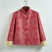 国风提花中式 国潮风2025时尚 外套男女新年款 复古唐装 上衣 新款